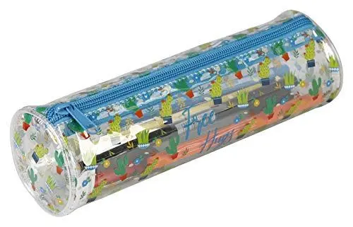 Produktbild: Clairefontaine 420011C Schlampermäppchen rund, aus PU, Ø7 x 22 cm, 1 Stück, Kaktus