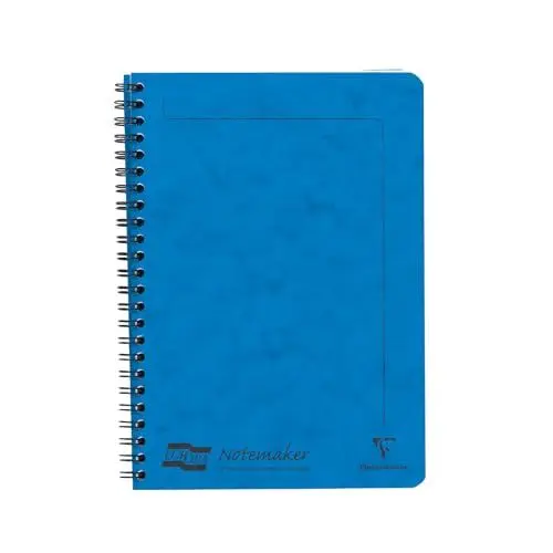 Produktbild: Clairefontaine 4855Z - Heft Europa Notemaker mit Spiralbindung 60 Blatt mikroperforiert 14,8x21 cm 90g liniert, 1 Stück, Blau