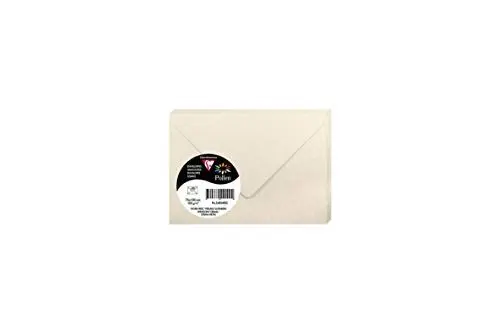 Produktbild: Clairefontaine 54040C - Packung mit 20 Umschläge Pollen, 7,5x10cm, 120g, Elfenbein Perlmutt, ideal für Ihre Einladungen und Korrespondenz, 1 Pack