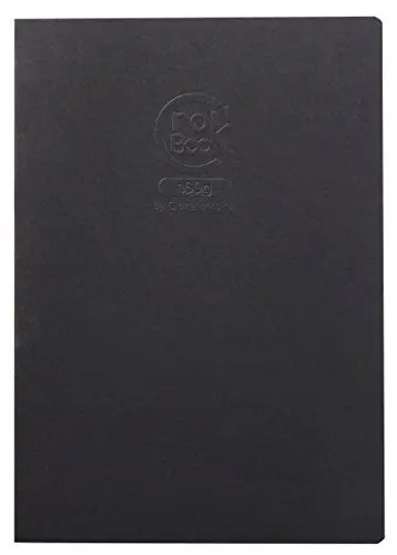 Produktbild: Clairefontaine 60352C Zeichenheft Crok´Book (mit 160 g Sketch-Papier, ideal für Notizen und Skizzen, Hochformat DIN A3, 29,7 x 42 cm, 20 Blatt) schwarz
