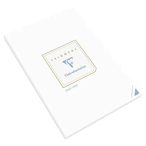 Produktbild: Clairefontaine 6174C - Korrespondenz-Block Triomphe 50 Blatt liniert DIN A4-21x29,7 cm, 90g, 1 Block, weiß