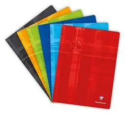 Produktbild: Clairefontaine 63365C - Packung mit 10 Heften DIN A4+ 24x32cm, liniert mit Rand, 90g, geheftet, 48 Blatt, farbig sortiert, 1 Pack