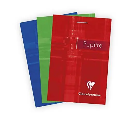 Produktbild: Clairefontaine 6552C - Notizblock Pupitre (DIN A7, 7,4 x 10,5 cm, kariert, 80 Blatt) 1 Stück farbig sortiert