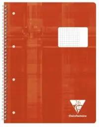 Produktbild: Clairefontaine 68226C Collegeblock (Kariert mit Rand Lineatur 26, DIN A4, 21 x 29,7 cm, 80 Blatt) 1 Stück zufällige farbe