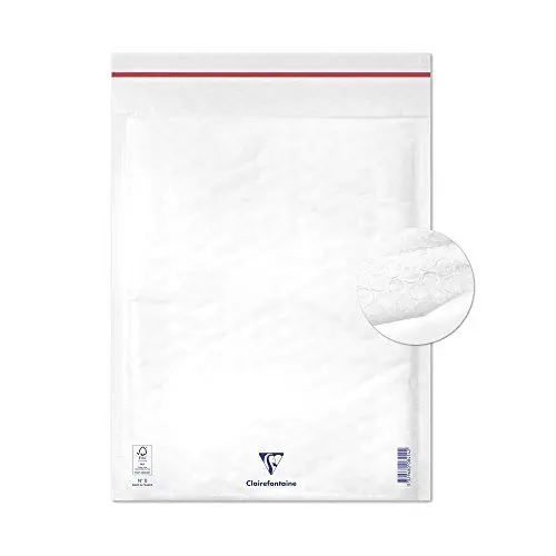Produktbild: Clairefontaine 7354C - Packung mit 10 Luftpolster-Versandtaschen weiß 270x360 mm, 90g, 1 Pack