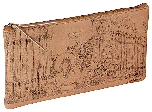Produktbild: Clairefontaine 813019C - Flaches Schlampermäppchen mit Skizzen aus PU 11x22 cm ''Asterix & Obelix