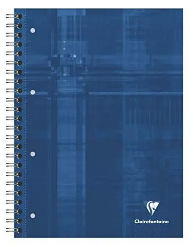 Produktbild: Clairefontaine 82123C Bind´o Block Konferenzblock (mit starkem blauen Deckel, DIN A4+, 22,5 x 29,7 cm, kariert mit Rahmen 80 Blatt) 1 Stück blau