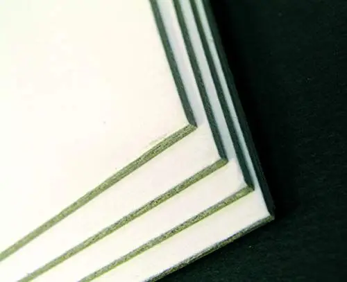 Produktbild: Clairefontaine 93990C Packung (mit 10 Passepartouts, mittelfein, 600 g, 50 x 65 cm, 1 mm, preiswert, leicht, ideal für Bilderrahmung und Kartonagen) 10er Pack grau/weiß