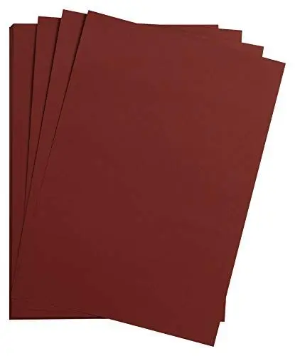 Produktbild: Clairefontaine 975276C Packung mit 25 Bastelkartons Maya, 185g, DIN A4, 21 x 29,7cm, 1 Pack, bordeaux