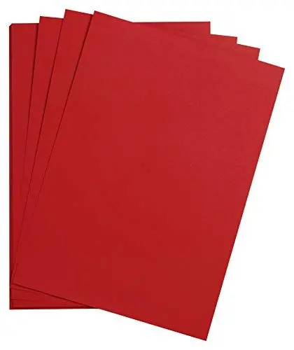 Produktbild: Clairefontaine 975356C Packung mit 25 Bastelkartons Maya, 185g, DIN A3, 29,7 x 42 cm, 1 Pack, rot