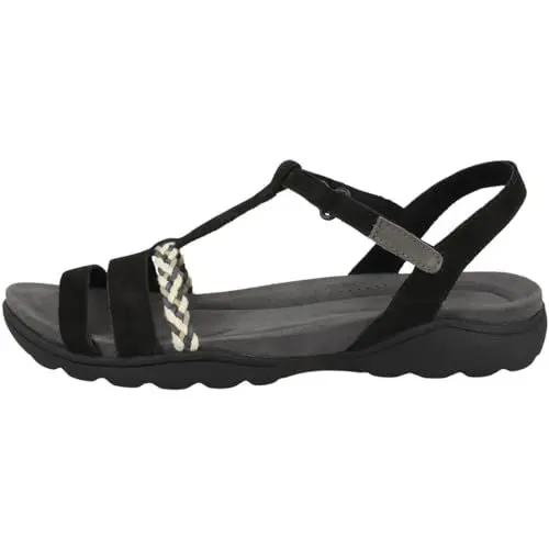 Produktbild: Clarks Damen Amanda Tealite Sport Sandal, Black Nubuck, 38 EU