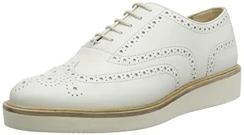 Produktbild: Clarks Damen Baille Brogue Oxford, White Leather, 41 EU