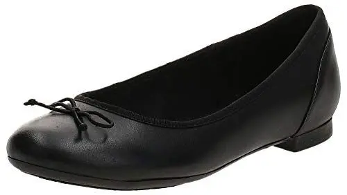 Produktbild: Clarks Damen Couture Bloom Ballet Flat, Black Leather, 39 EU