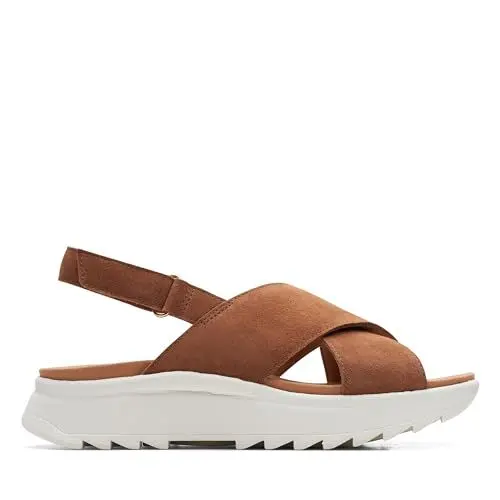 Produktbild: Clarks Damen Dashlite Wish Sandal, Dark Tan Suede, 38 EU