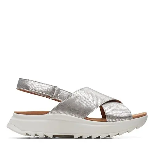 Produktbild: Clarks Damen Dashlite Wish Sandales, Silver Metallic, 39 EU