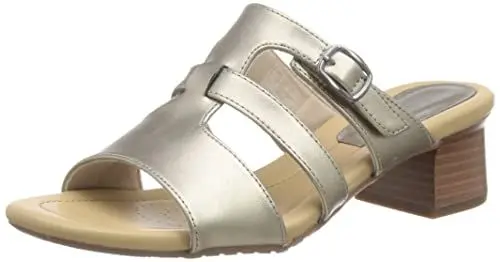 Produktbild: Clarks Damen Desirae Palm Sandale mit Absatz, Bronze Metallic, 40 EU