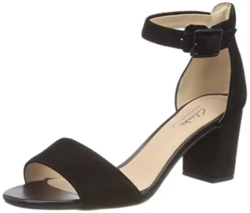 Produktbild: Clarks Damen Deva Mae Pumps, Black Sde, 39.5 EU
