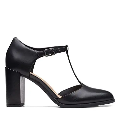Produktbild: Clarks Damen Freva85 Bar Pump, Black Leather, 38 EU