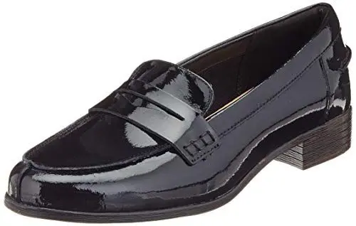 Produktbild: Clarks Damen Hamble Loafer, Schwarzes Patent, 40 EU