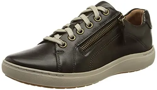 Produktbild: Clarks Damen Nalle Lace Sneaker, Black Leather, 42 EU