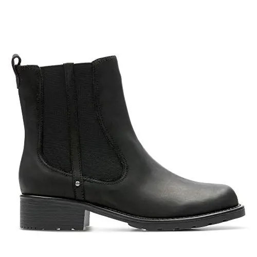 Produktbild: Clarks Damen Orinoco Club Kurzschaft Stiefel, Schwarzes Leder, 37.5 EU
