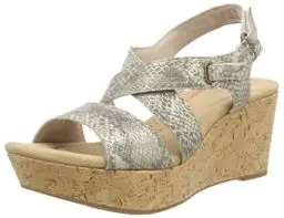 Produktbild: Clarks Damen Rose Way Sandal, Beige Metallic, 40 EU