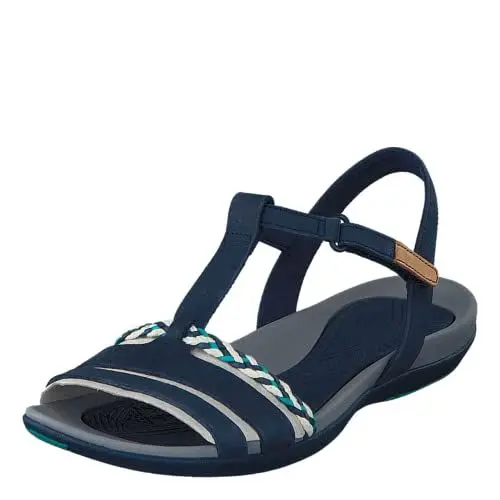 Produktbild: Clarks Damen Tealite Grace T-Spange Sandalen, Blau, 40 EU