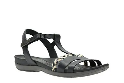 Produktbild: Clarks Damen Tealite Grace T-Spange Sandalen, Schwarz, 39 EU