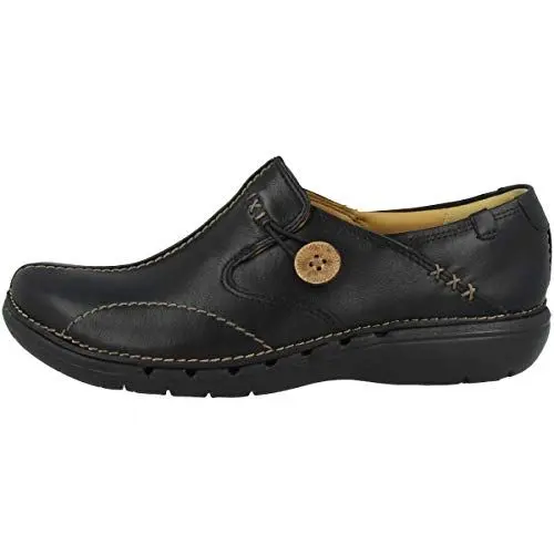 Produktbild: Clarks Damen Un Loop Mokassin, Black Leather, 37.5 EU
