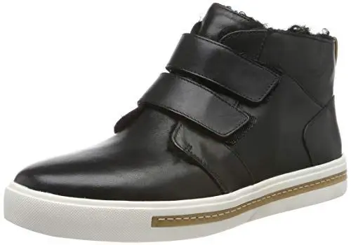 Produktbild: Clarks Damen Un Maui Mid Hohe Sneaker, Schwarz (Black Leather Black Leather)