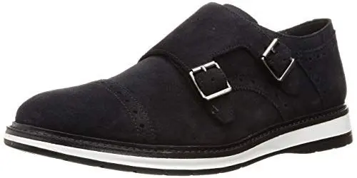 Produktbild: Clarks Herren Chantry Monk Slipper, Oxford Schwarz Nubuk (EU Schuhgrößensystem, Erwachsene, Herren, Numerisch, M, 42.5)