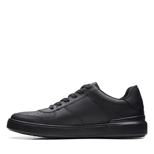 Produktbild: Clarks Herren Courtlite Tie Sneaker, Black Leather, 39.5 EU