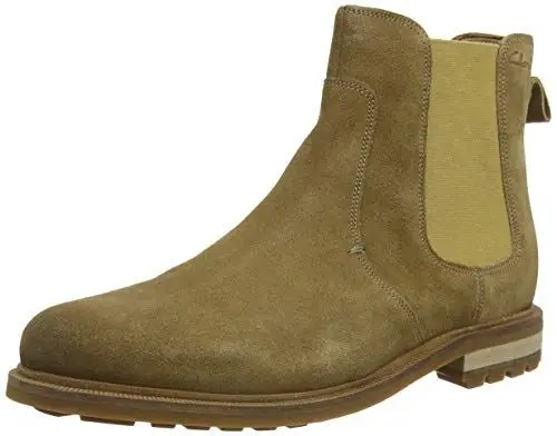 Produktbild: Clarks Herren Foxwell Top Chelsea Boots, Beige Dark Sand Suede, 44.5 EU