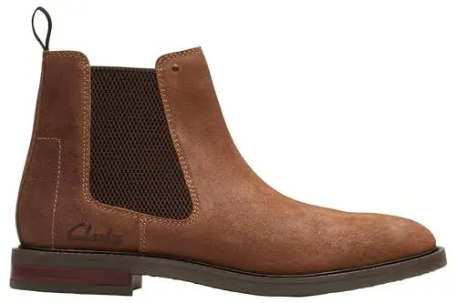 Produktbild: Clarks Herren Jaxen Easy Chelsea-Stiefel, Cola Suede, 41 EU