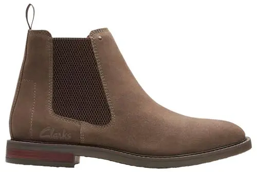 Produktbild: Clarks Herren Jaxen Easy Chelsea-Stiefel, Stone Suede, 42.5 EU