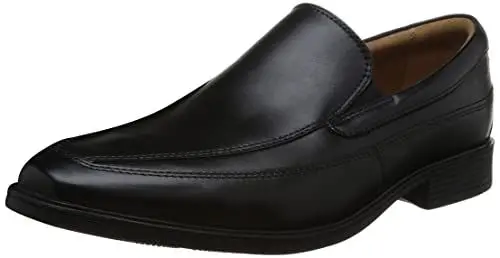 Produktbild: Clarks Herren Kippfrei Slipper, Schwarzes Leder, 43 EU