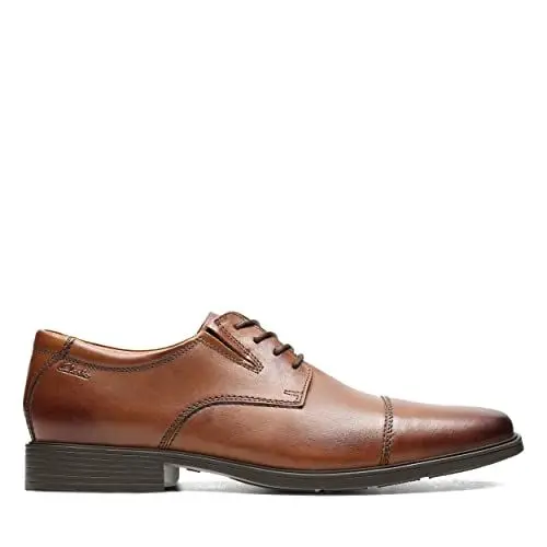 Produktbild: Clarks Herren Tilden Cap Derbys, Dunkelbraunes Leder, 49.5 EU