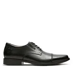 Produktbild: Clarks Herren Tilden Cap Schuhe, Black Schwarz Black Leather, 42 EU