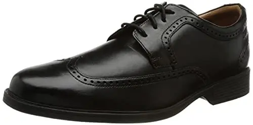 Produktbild: Clarks Herren Whiddon Wing Oxford, Schwarzes Leder, 42.5 EU