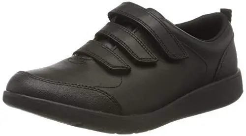 Produktbild: Clarks Jungen Scape Sky Y Sneaker, Schwarz (Black Leather Black Leather), 37 EU