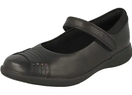 Produktbild: Clarks Mädchen Etch Beam K Ballerinas, Black Leather, 30 EU
