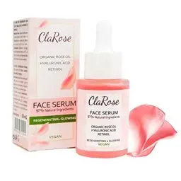 Produktbild: ClaRose Hyaluronsäure Anti-Aging-Gesichtsserum mit 100 % natürlichem Rosenöl und Retinol·· 30 ml