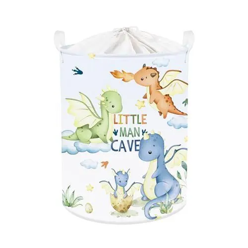 Produktbild: Clastyle 45L Himmel Drache Junge Mädchen Wäschekorb Wolke Stern Ei Bunt Spielzeug Kleidung Aufbewahrungskorb für Kinderzimmer, 36x45 cm