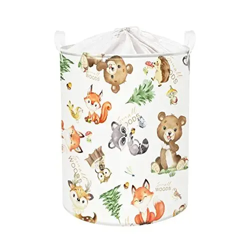 Produktbild: Clastyle Lernen Tier Kinder Wäschekorb mit Henkel Faltbar Kleidung Spielzeug Aufbewahrungskorb Jungen Mädchen Aufbewahrungsbox für Babyzimmer Bad, Koala, 40 * 50 cm