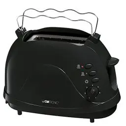 Produktbild: Clatronic TA 3565 2-Scheiben-Toaster, Cool-Touch Gehäuse, Brötchenaufsatz (integriert), Aufwärmfunktion, Auftaufunktion, Schnellstoppfunktion, schwarz