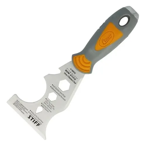 Produktbild: Clauss 14-in-1 Titannitrid beschichtetes Non-Stick Malerwerkzeug mit Kreuzschlitz- und Flachkopf-Schraubendreher, 18856, Grau Orange