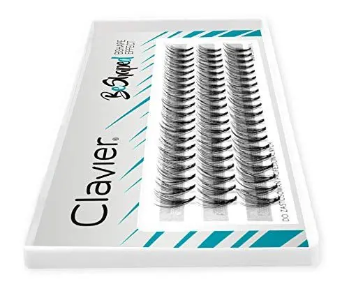 Produktbild: Clavier Künstliche Wimpern in Büscheln B-Curl | Wimper 10 mm, Individual Lashes B Shape, 10D Wimpern in einem Büschel | Natürlich aussehend, für einen mehrdimensionalen Effekt