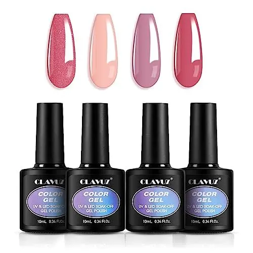 Produktbild: CLAVUZ UV Nagellack Gel Set für UV Lampe - 4 Stück 10ML Set - SET06