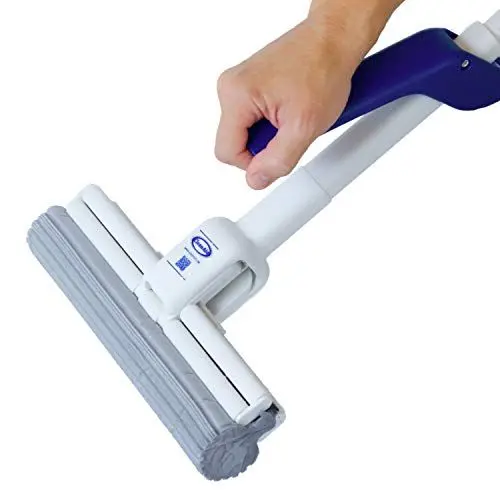 Produktbild: CleanAid OneTouch Magic Wischmopp Bodenwischer - saugstarker PVA Schwamm - Schwammwischmopp mit Auswringfunktion - Tierhaarentferner, optimal für alle glatten Oberflächen, Fliesen, Laminat, Holzboden