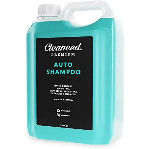 Produktbild: Cleaneed Premium Autoshampoo mit Wachs 3L zum Nachfüllen – Made in Germany – pH-Neutral, Rückstandsfrei, Schonende Reinigung, Starke Schaumbildung